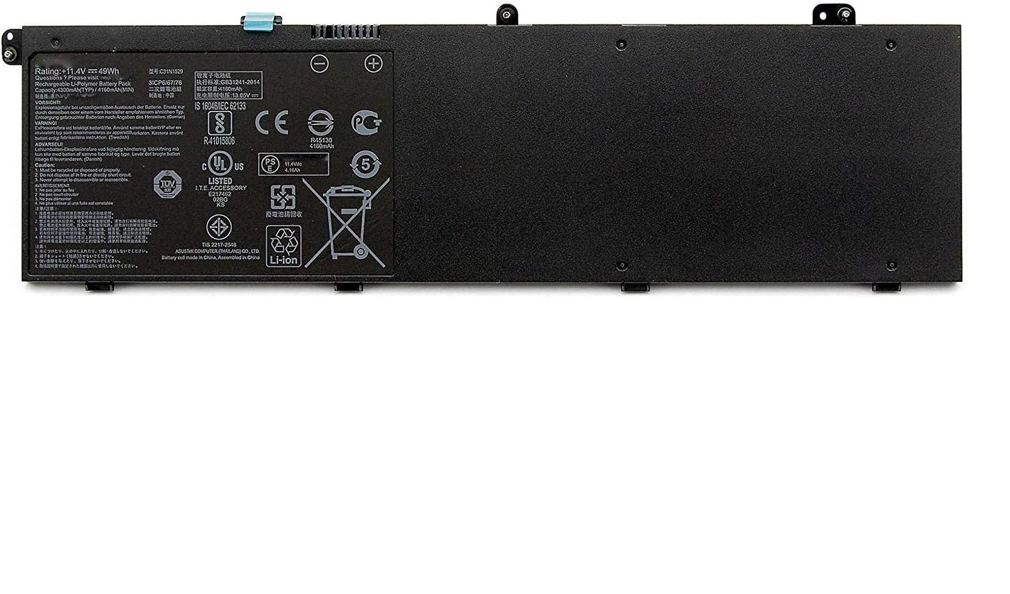 (billede for) Batteri til C31N1529 C31P0C1 C31POC1 ASUS B8230 B8230UA BU203U B8230U