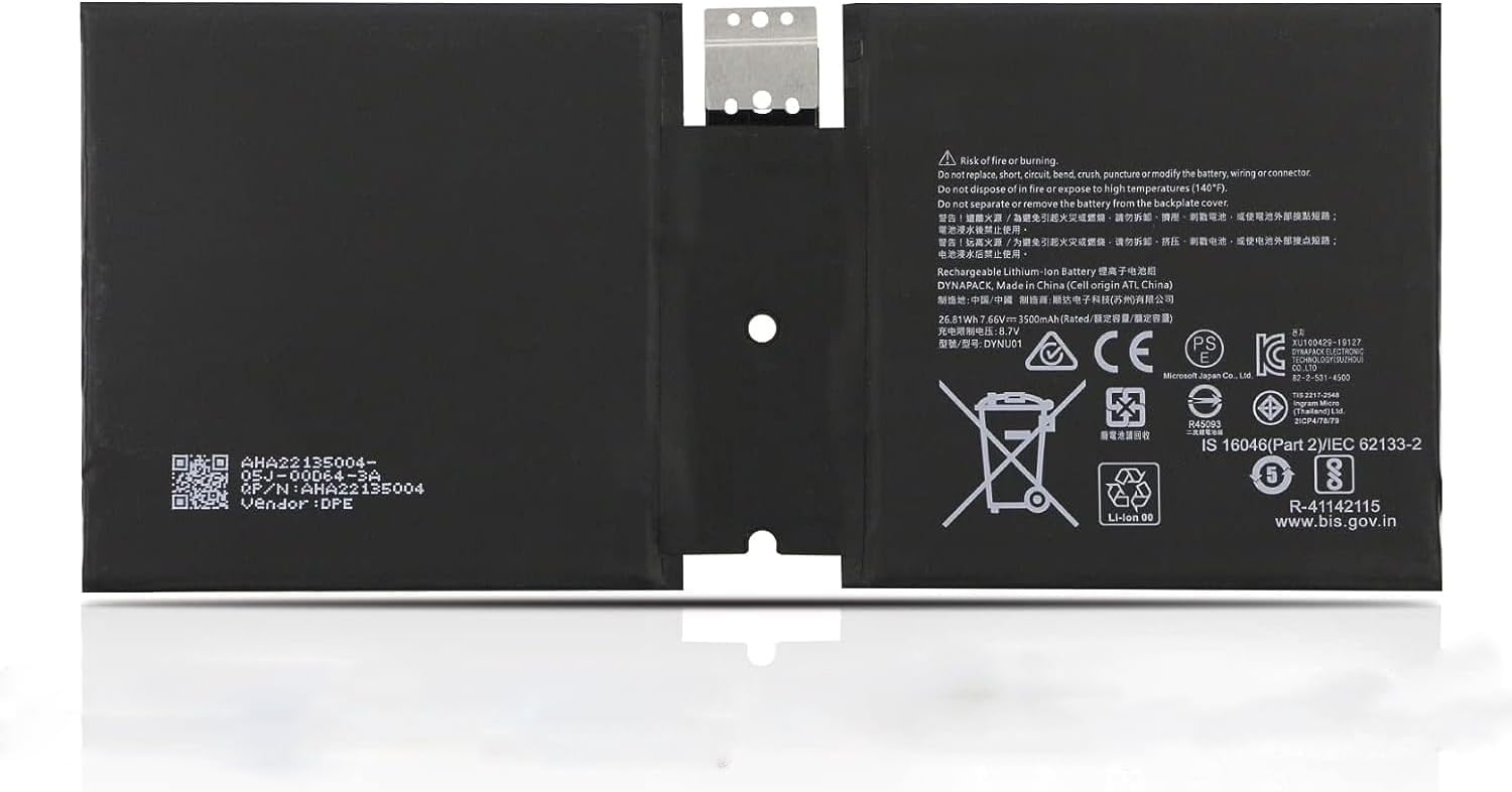 (billede for) Batteri til DYNU01 G16TA047H Microsoft Surface Go 2 2020 10.5 Inch 2-in-1 Tablet PC Model 1927/1901/1926 i5 i7 Touch Screen WiFi LTE