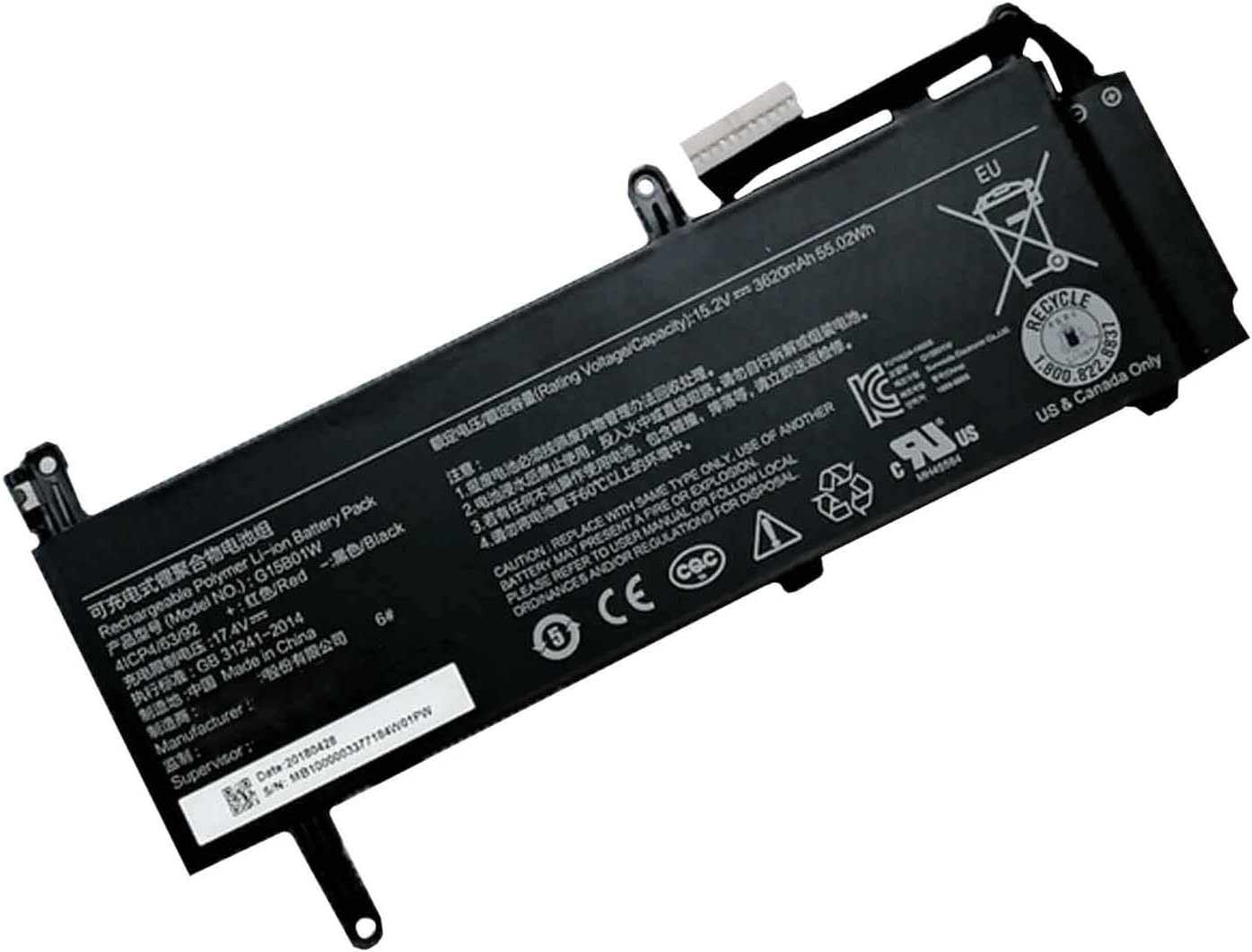 (billede for) Batteri til G15B01W G15BO1W Xiaomi Gaming Laptop 7300HQ GTX1060 1050Ti/1060 171502-A1 Intel I7 