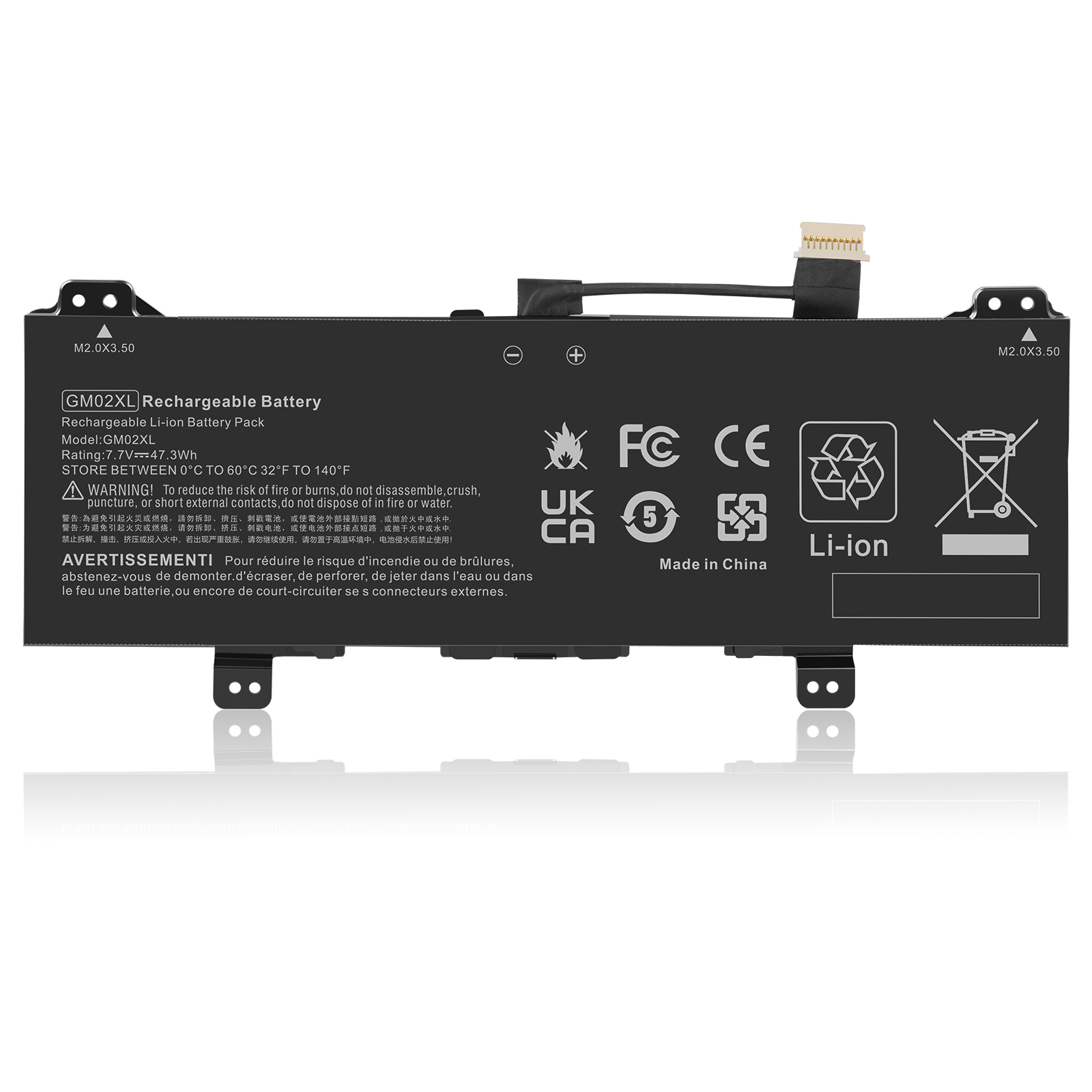 Batteri til HP Chromebook 14-ca 14-ca051sa 11A-NB GM02XL 917725-855 (kompatibelt)