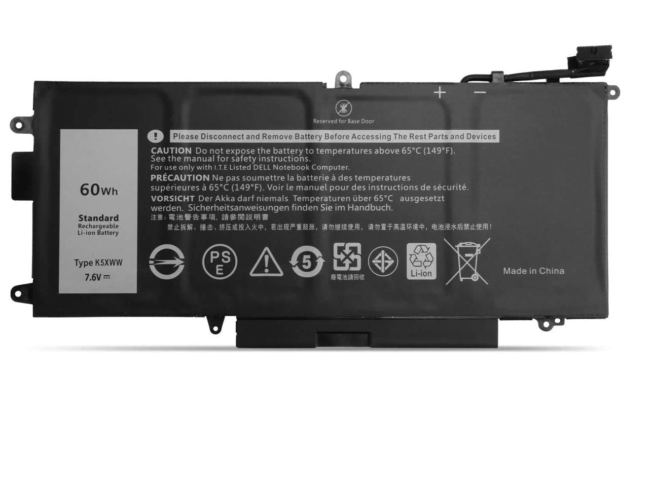 (billede for) Batteri til 7.6V 60Wh K5XWW Dell Latitude 5289 7389 7390 E5289 P29S001 P29S002 2-in-1