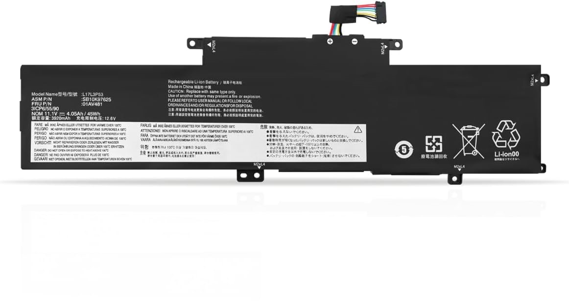 (billede for) Batteri til L17L3P53 L17C3P53 L17M3P55 Lenovo ThinkPad L380 L390 Yoga S2 2018 3rd Gen 3 20M5 20M6 20M7 20M8 20NR 20NS 20NT 20NU