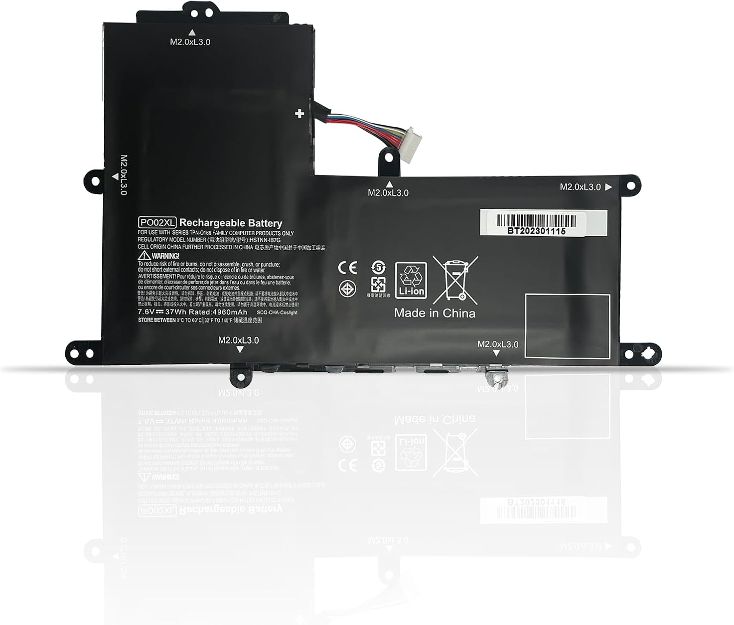 (billede for) PO02XL 824560-005 HP Stream 11-ah0xx 11-ak0012dx 11-ak0013dx Baterii