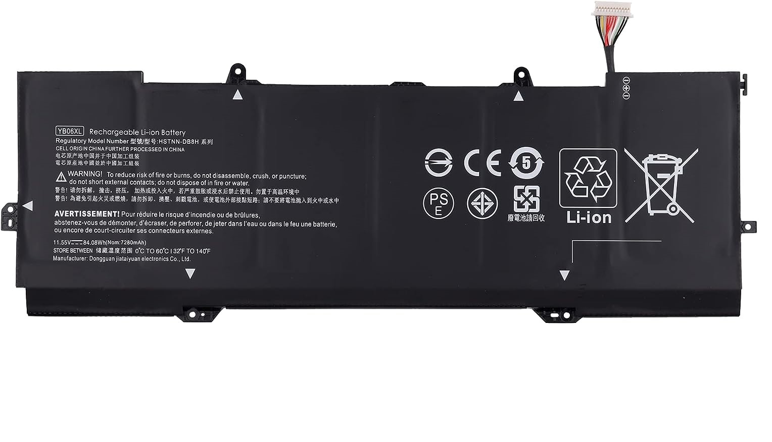 Batteri til YB06XL HSTNN-DB8H HP Spectre X360 15-CH 15-ch005ng 15-ch011dx ch004na ch009ng ch006ng HSTNN-DB8H (kompatibelt)